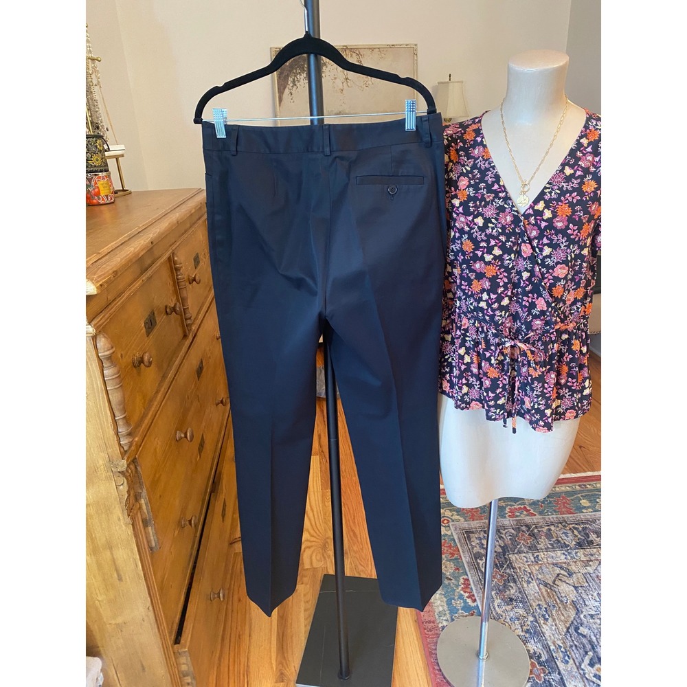 AK Anne Klein Stretch Black Straight Leg Dress Pants Women's Size 10 - Picture 4 of 9